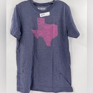 Tumbleweed Texstyles Texas Towns T-Shirt in a blue heather medium